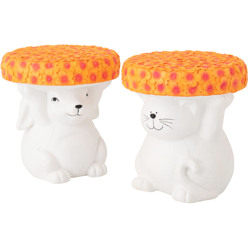 TABL APP CHAT MAGN BLA/OR (32,5x32,5x34,5cm) 