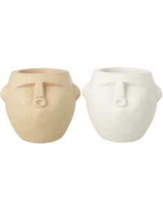 CACHEP POLYRÉS BLA/BEI S ASS2 (16,5x17x14,5cm) 