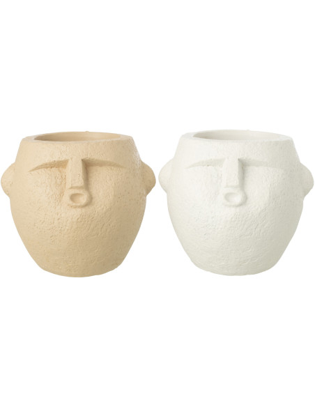 CACHEP POLYRÉS BLA/BEI S ASS2 (16,5x17x14,5cm) 