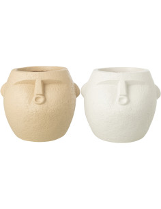 CACHEP POLYRÉS BLA/BEI L ASS2 (29,5x29,5x25,5cm) 