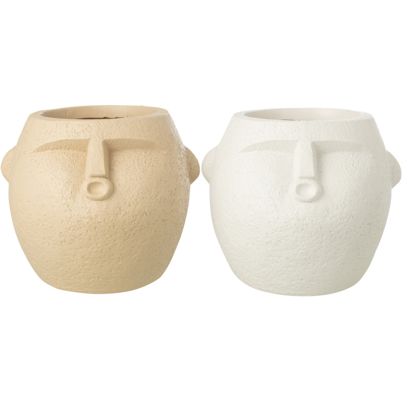 CACHEP POLYRÉS BLA/BEI L ASS2 (29,5x29,5x25,5cm) 