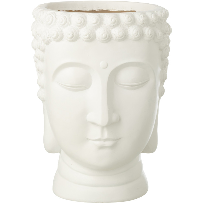 CACHEPOT BOUDDHA POLYRÉS BLA L (25x26,5x33,5cm) 
