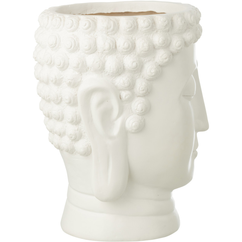 CACHEPOT BOUDDHA POLYRÉS BLA L (25x26,5x33,5cm) 
