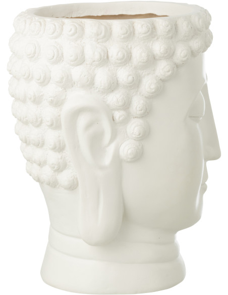 CACHEPOT BOUDDHA POLYRÉS BLA L (25x26,5x33,5cm) 