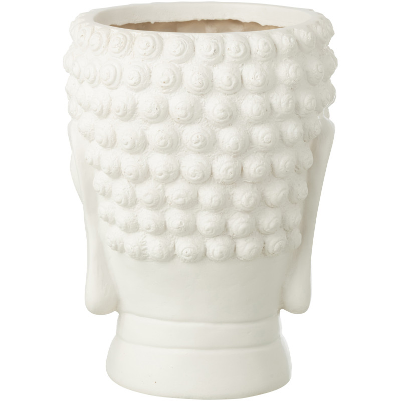 CACHEPOT BOUDDHA POLYRÉS BLA L (25x26,5x33,5cm) 