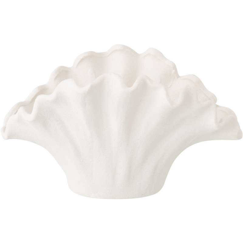 VASE FLEUR PORCELAINE BLANC S (25x13,5x14,5cm) 