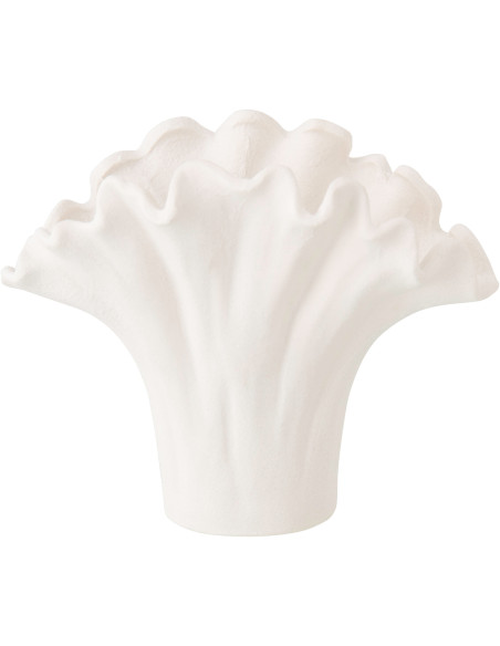 VASE FLEUR PORCELAINE BLANC L (24x13x19,5cm) 