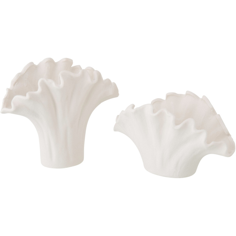 VASE FLEUR PORCELAINE BLANC L (24x13x19,5cm) 