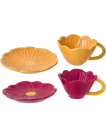 TAS THÉ+SS-TAS FLEU RO/JA ASS2 (14x14x8cm) 