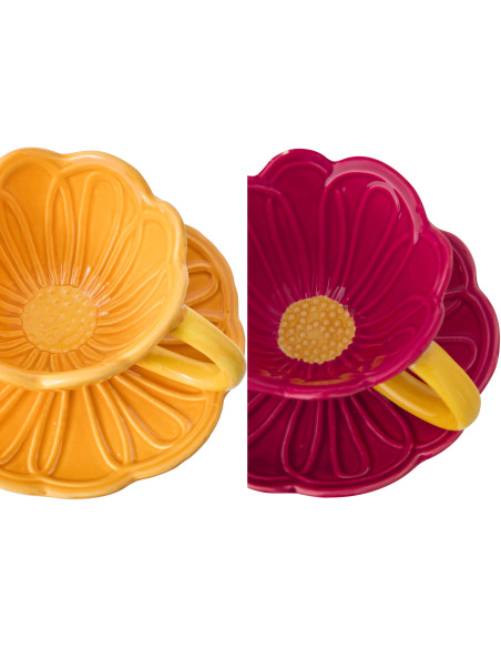 TAS THÉ+SS-TAS FLEU RO/JA ASS2 (14x14x8cm) 