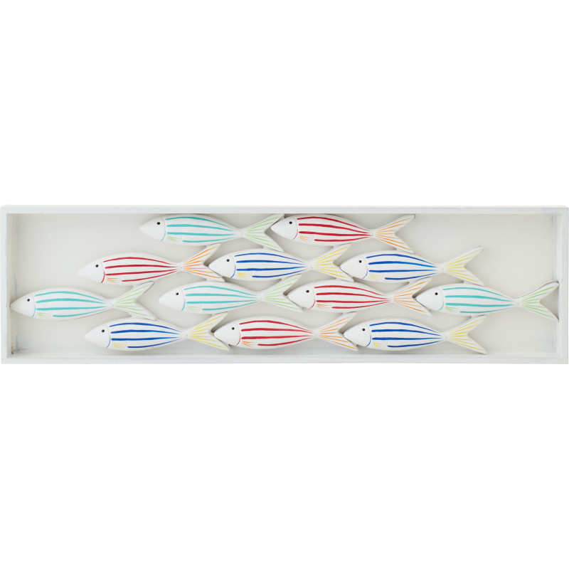 OBJETS MURAUX POISSON MDF MIX (81x3x21cm) 