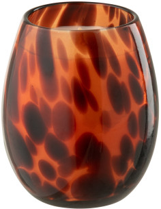 BOUGIE MIA VERR ORA/NOIR S-90H (10x10x13,75cm) 