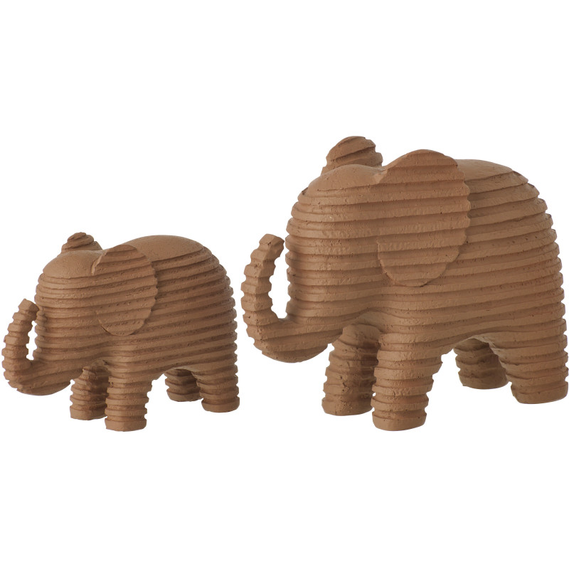 ÉLÉPHANT LIGNÉ POLYRÉS MAR L (22,2x9x16,7cm) 