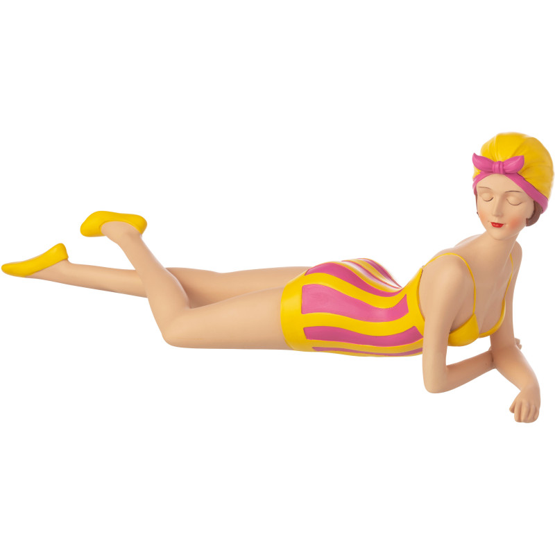 FEMM MAILLO BAIN+COUCH JAU/ROS (54x8,5x15,5cm) 