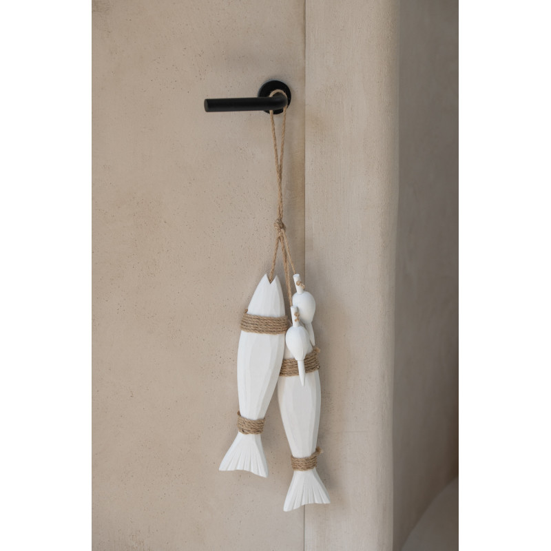 SUSP POISSON MDF/CORD BLA (7x4x65cm) 