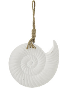 SUSP COQUILLAGE MDF/CORD BLA (22x5,5x35cm) 