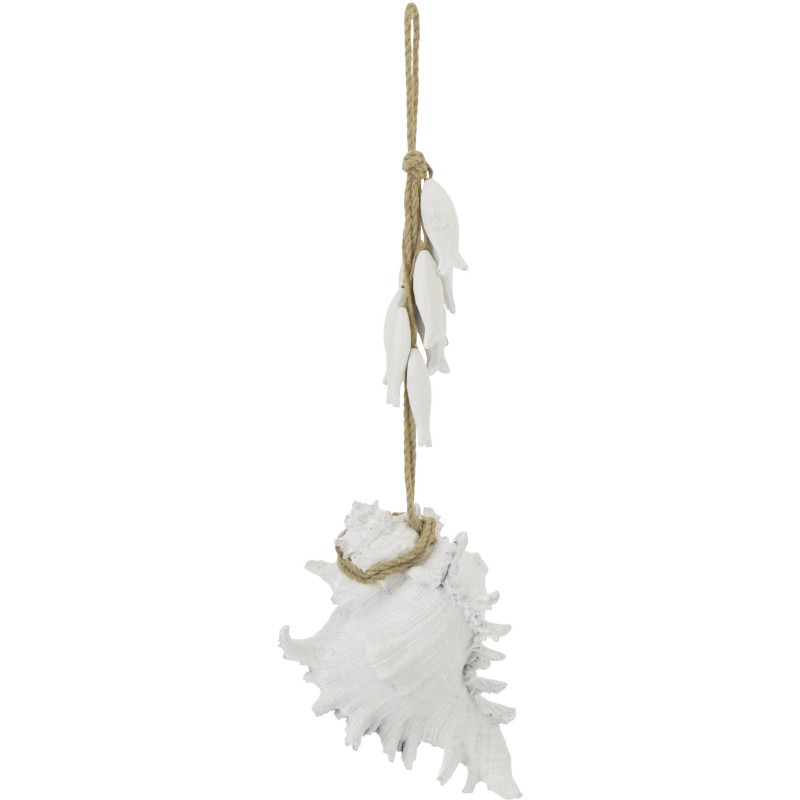 SUSP COQUILLAGE RES/CORD BLA (22x16x12cm) 