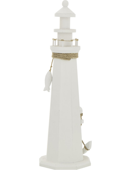 PHARE DÉCORATIF MDF/CORD BLA L (16,5x17,5x53cm) 