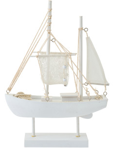 BATEAU DÉCORATIF MDF/CORDE BLA (28,5x8x41cm) 