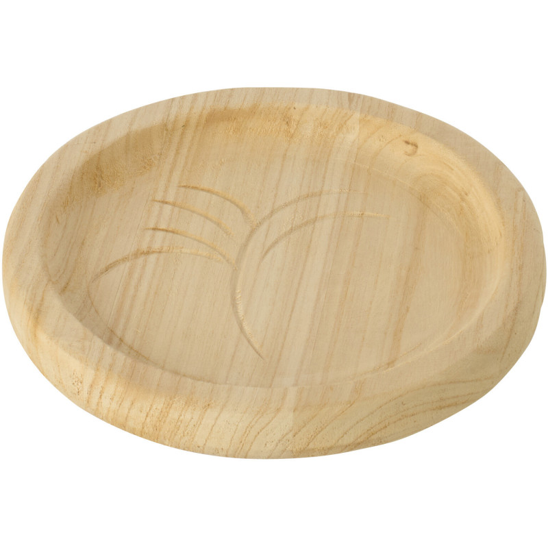 PLAT DECO FEUILLE PAULOW NAT S (25x3,5x25cm) 