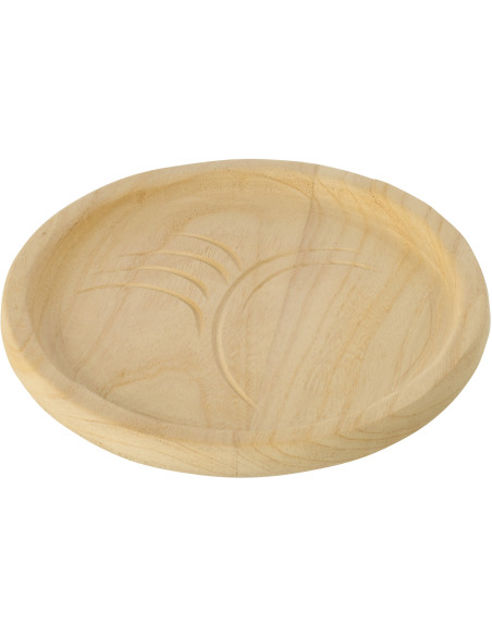 PLAT DECO FEUILLE PAULOW NAT L (35x4x35cm) 