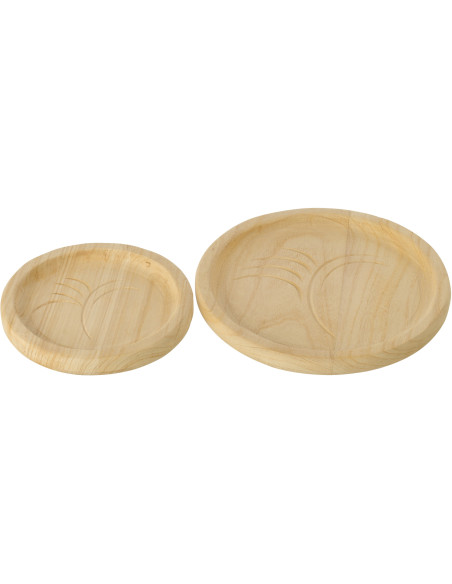 PLAT DECO FEUILLE PAULOW NAT L (35x4x35cm) 