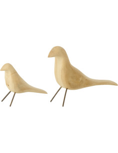 S/2 OIS DEBOUT PAULOW NAT/NOI (19x5x34cm) 