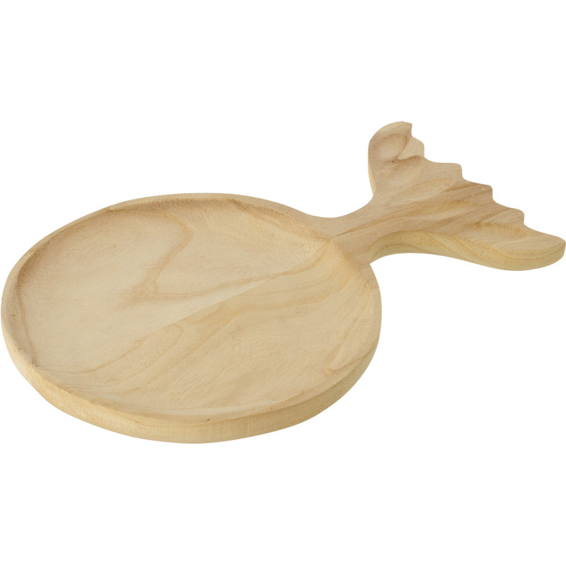 PLAT DECO QUE POISS NAT L (29x3x45cm) 