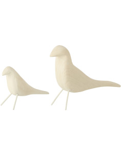 S/2 OISEAU DEBOUT PAULOW BLA (19x5x34cm) 