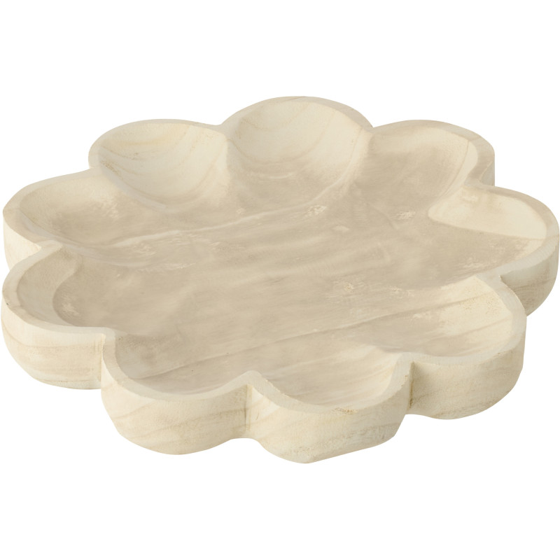 PLAT DECO FLEUR PAULOW BLA L (38x7x38cm) 