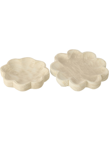 PLAT DECO FLEUR PAULOW BLA L (38x7x38cm) 