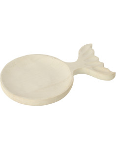 PLAT DECO QUE POISS BLA S (20x3x29cm) 