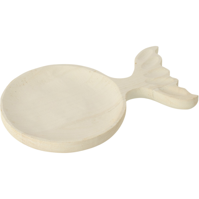 PLAT DECO QUE POISS BLA S (20x3x29cm) 