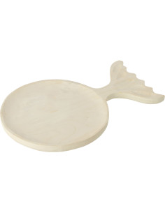 PLAT DECO QUE POISS BLA L (29x3x45cm) 