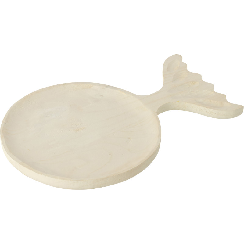 PLAT DECO QUE POISS BLA L (29x3x45cm) 