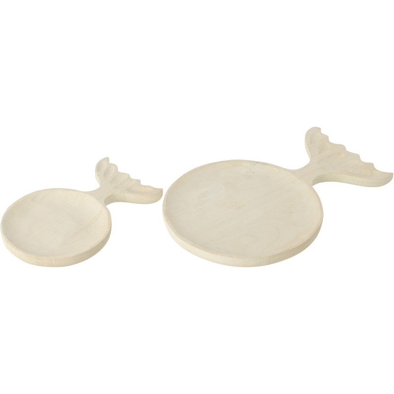 PLAT DECO QUE POISS BLA L (29x3x45cm) 