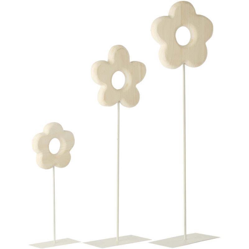 S/3 FLEUR S/BASE PAULOW BLA (26x4x80cm) 