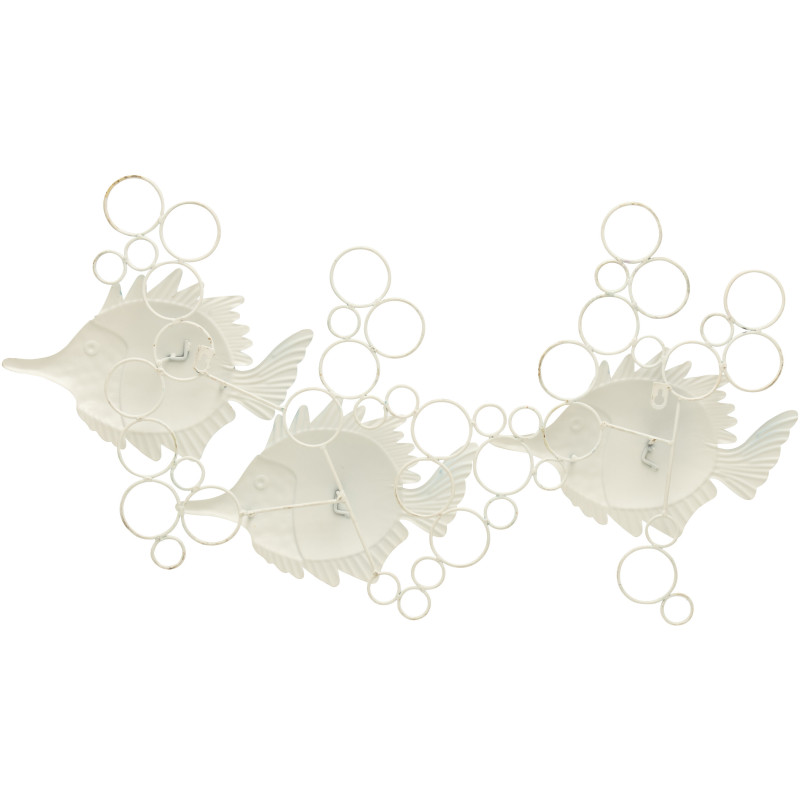 DECO MUR POISS BUL FER BL/BLA (78x5x41,9cm) 