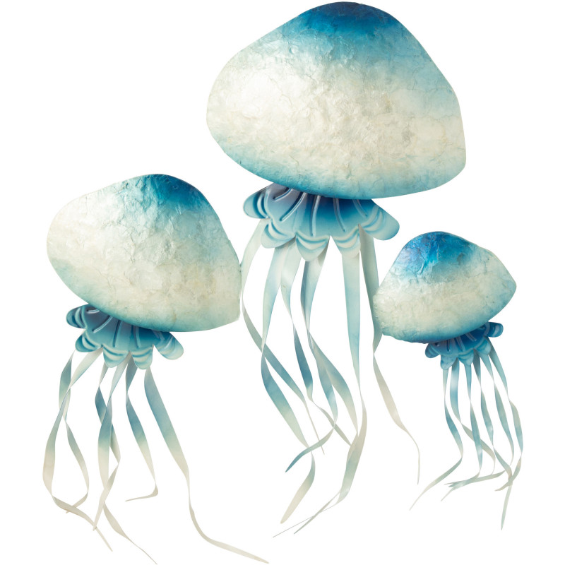 DECO MUR MÉDUSE FER BL/BLA (91,4x4,4x66cm) 