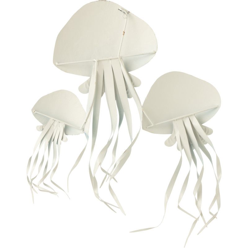 DECO MUR MÉDUSE FER BL/BLA (91,4x4,4x66cm) 