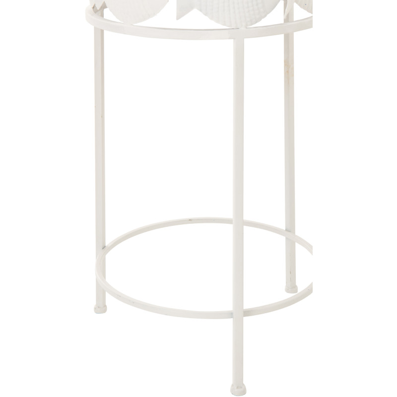 S/2 TABL APP POISS FER BLANC (38x38x59,4cm) 