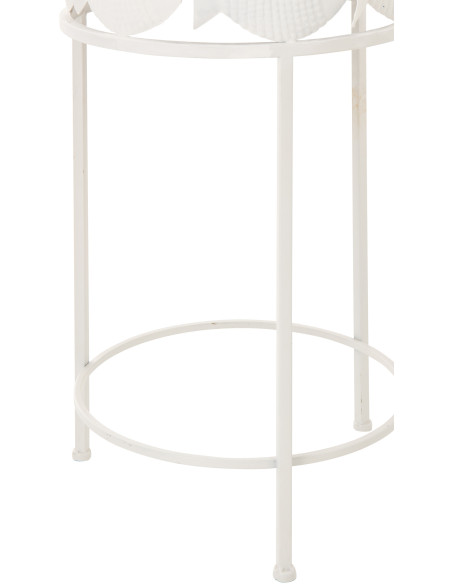 S/2 TABL APP POISS FER BLANC (38x38x59,4cm) 