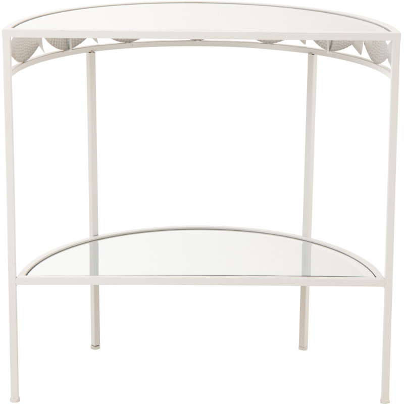 CONSOLE POISSON FER BLANC (80x40x80cm) 