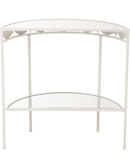 CONSOLE POISSON FER BLANC (80x40x80cm) 