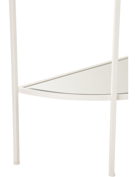 CONSOLE POISSON FER BLANC (80x40x80cm) 
