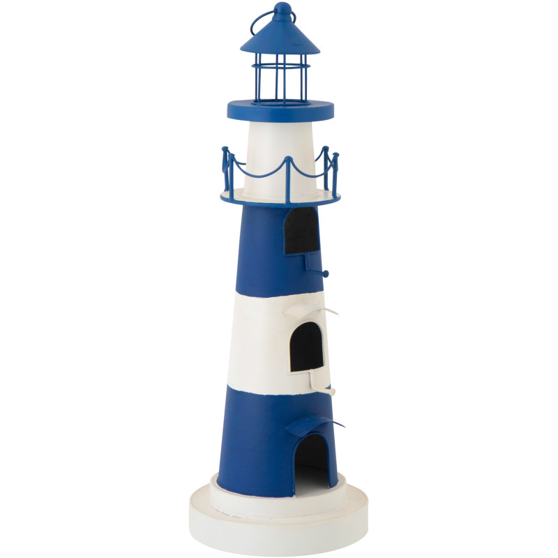 NICHOIR PHARE FER BLEU/BLANC (55x35,5x63cm) 