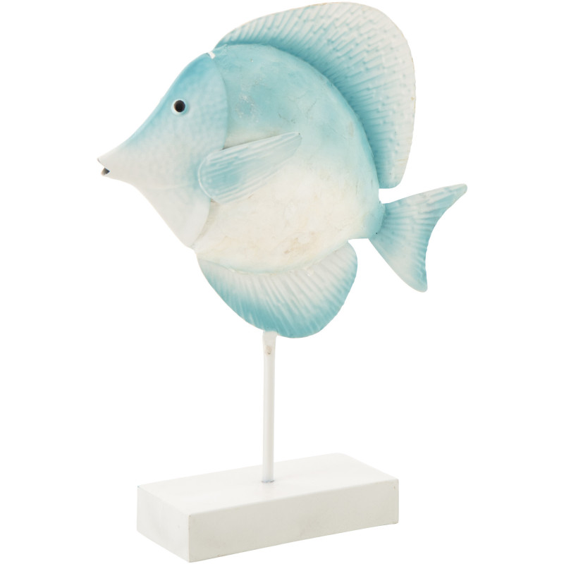 POISSON S/BASE FER BL/BLA (38,7x7,6x95,2cm) 
