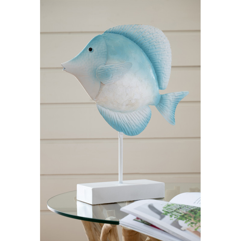 POISSON S/BASE FER BL/BLA (38,7x7,6x95,2cm) 