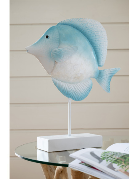 POISSON S/BASE FER BL/BLA (38,7x7,6x95,2cm) 