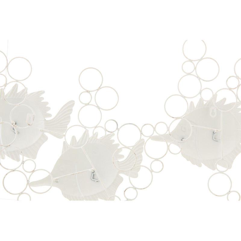 DECO MUR POISS BUL FER BL/BLA (78x5x41,9cm) 